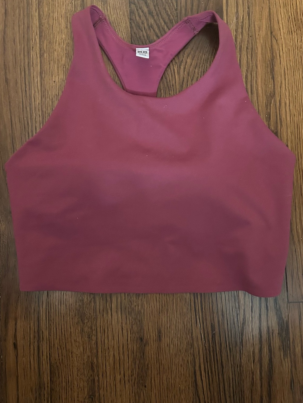 Uniqlo Racerback Padded Sports Bra in Raspberry